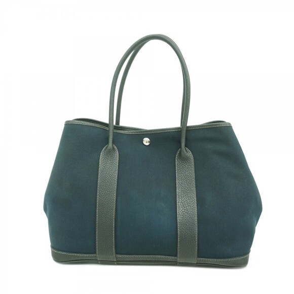 HERMES Handbags - Hermes Garden PM Tote Bag, Toile Officier, Black, ‚ñ°O stamp, Women's